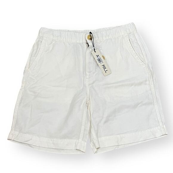 NWT Alex Mill The Non-Suit Pull On Short Size S Ecru Linen Blend Off White $125 - Picture 3 of 8